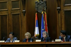 3. mart 2012. godine Predsednica Narodne skupštine prof.dr Slavica Đukić Dejanović na otvaranju konferencije Regionalne mreže parlamentarnih odbora za ekonomiju i finansije zemalja zapadnog Balkana